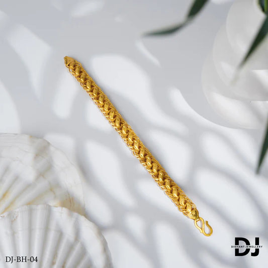 New Stylish Rajwadi Lotus Design Bracelet Chain for men.(BR-04)