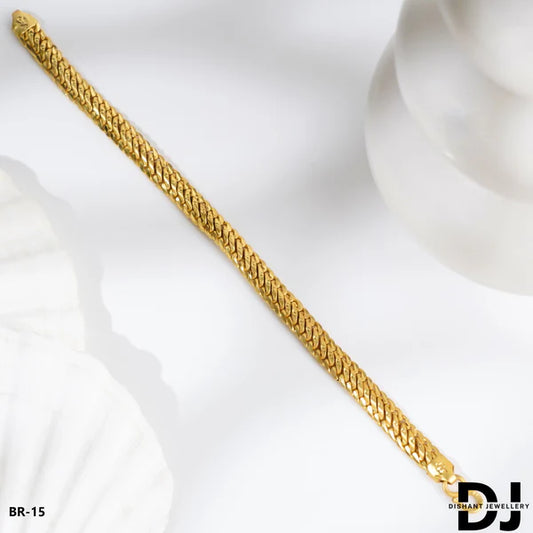 New Exclusive Design high Gold finish Small Patta Design Bracelet for Men.(BR-15)