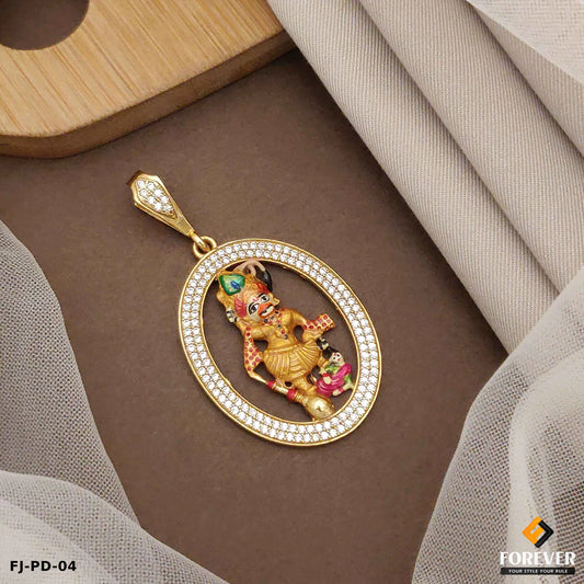 Exclusive Design of Kastabhanjan Dev Raund Design Pendent for men.(PD-04)