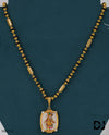 New Gold Forming Rudraksha Mala And Superior Diamond Kashtabhanjan Dev Pendant For Men.(M&P-01)