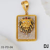 New line face Gold Pletted Design Pendant.(PD-04)