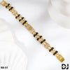 mercedes Design 2 Line Rudraksha With Diamond Gold Bracelet for Men.(AJ_RB_01)
