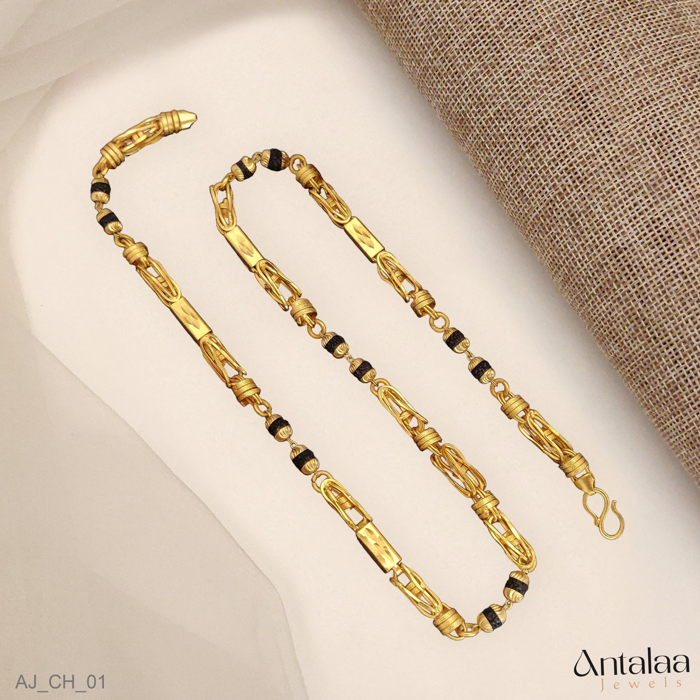 Claasical Combo New arrival Chain With Rudraksh Mala For Man. (CH-01)