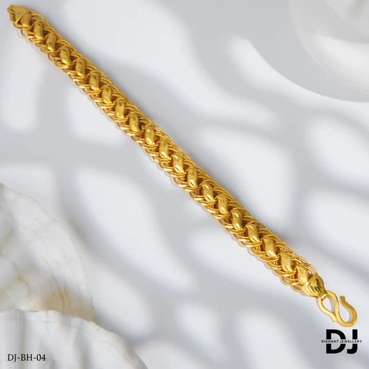 New Stylish Rajwadi Lotus Design Bracelet Chain for men.(BR-04)