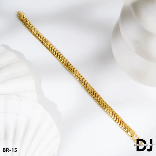 New Exclusive Design high Gold finish Small Patta Design Bracelet for Men.(BR-15)